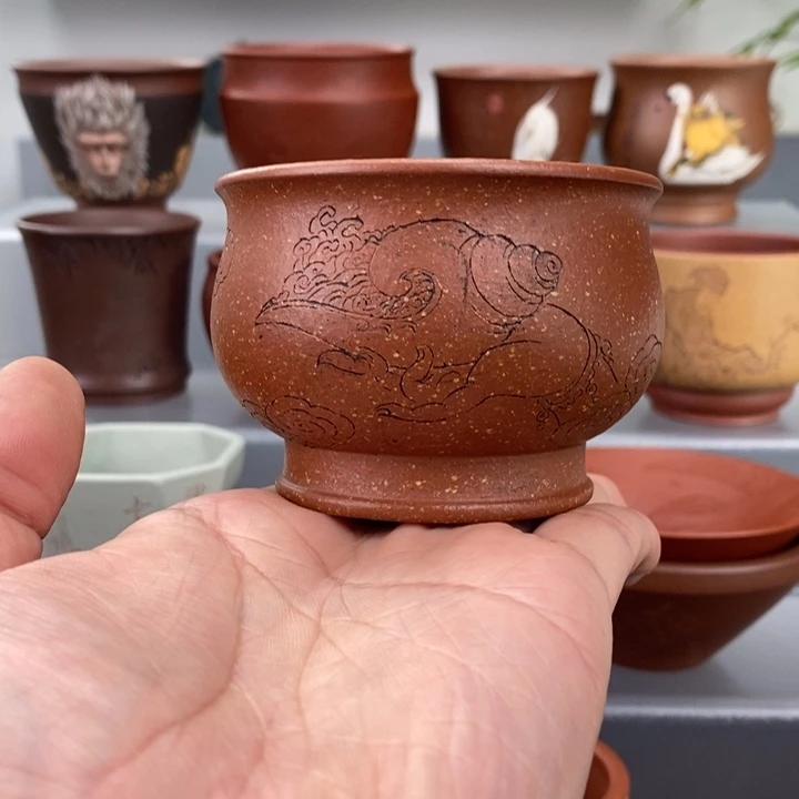 紫砂茶杯宜兴紫砂主人杯