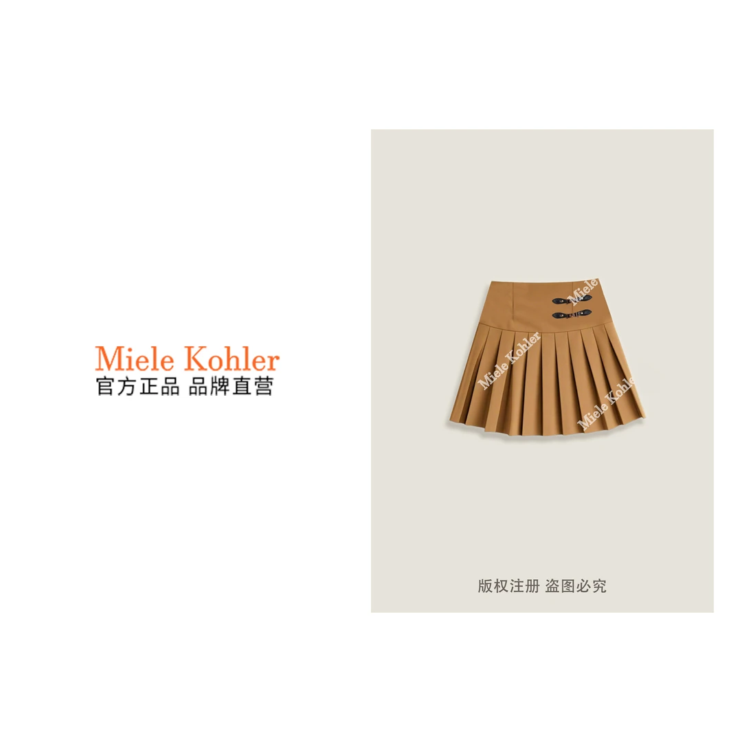 100%棉夏季新款法式轻奢条纹设计短裙女MKKQ86336【澳门小源同款】