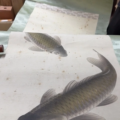 红****鱼中古回流老货品，老摆件123