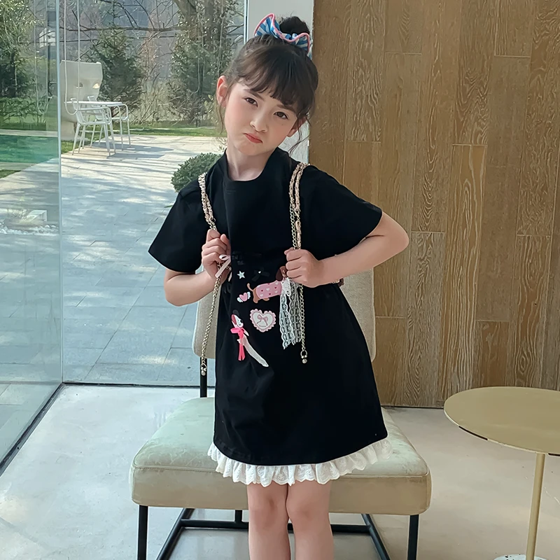 尤画原创设计师童品2025新款夏季女童中大童连衣裙68067