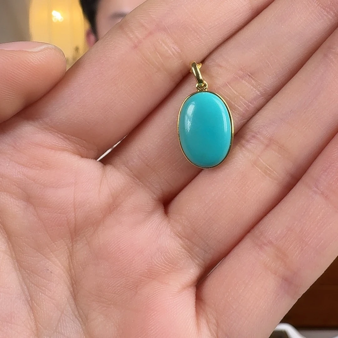 绿松石18K金镶嵌珠宝奇石