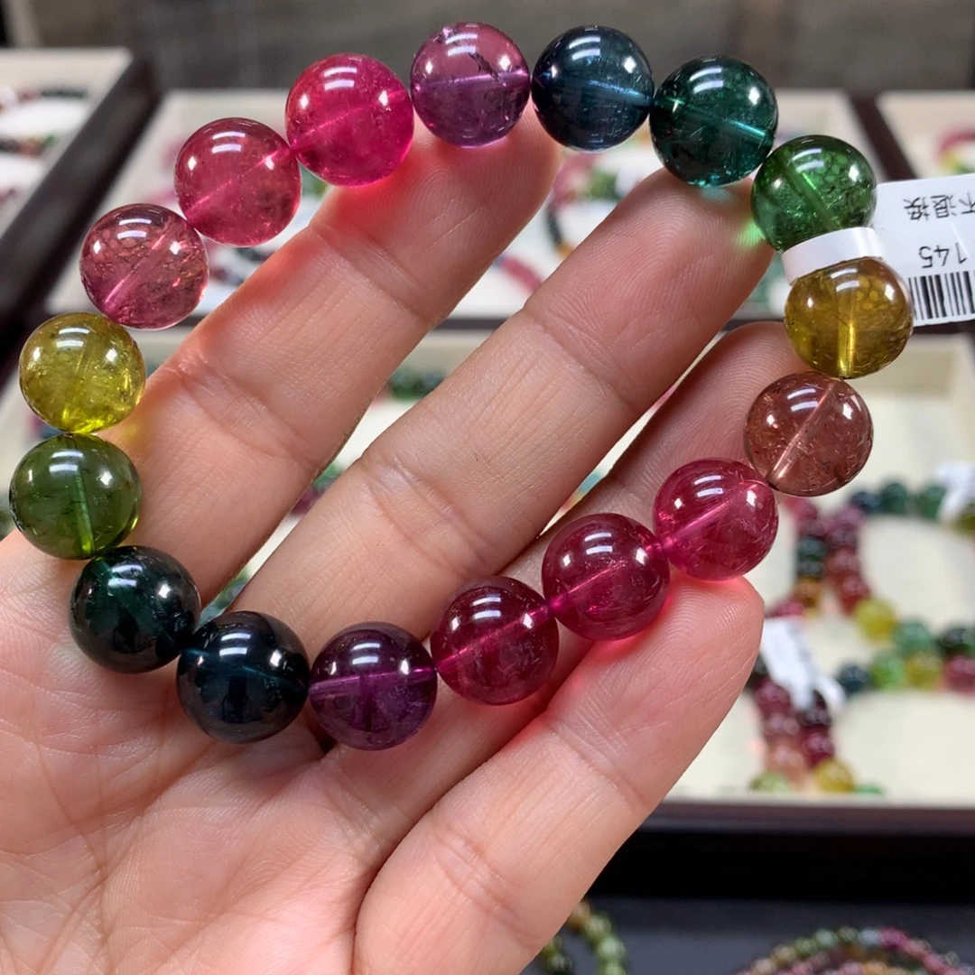 碧玺未镶嵌手链12.5左右