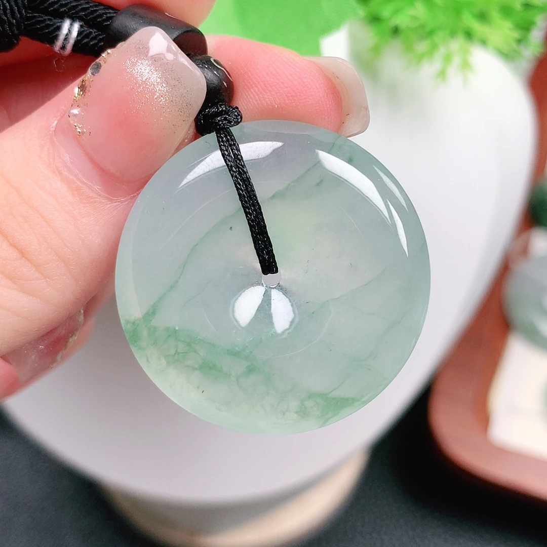 翡翠未镶嵌颈饰平安31.2-5.6