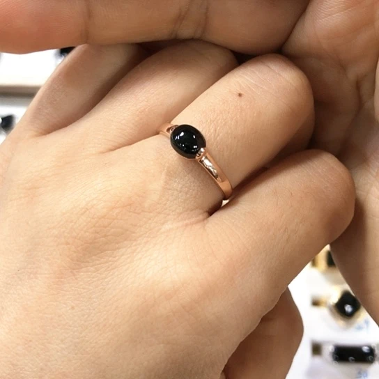 翡翠戒指18K金镶嵌缅甸天然A货翡翠