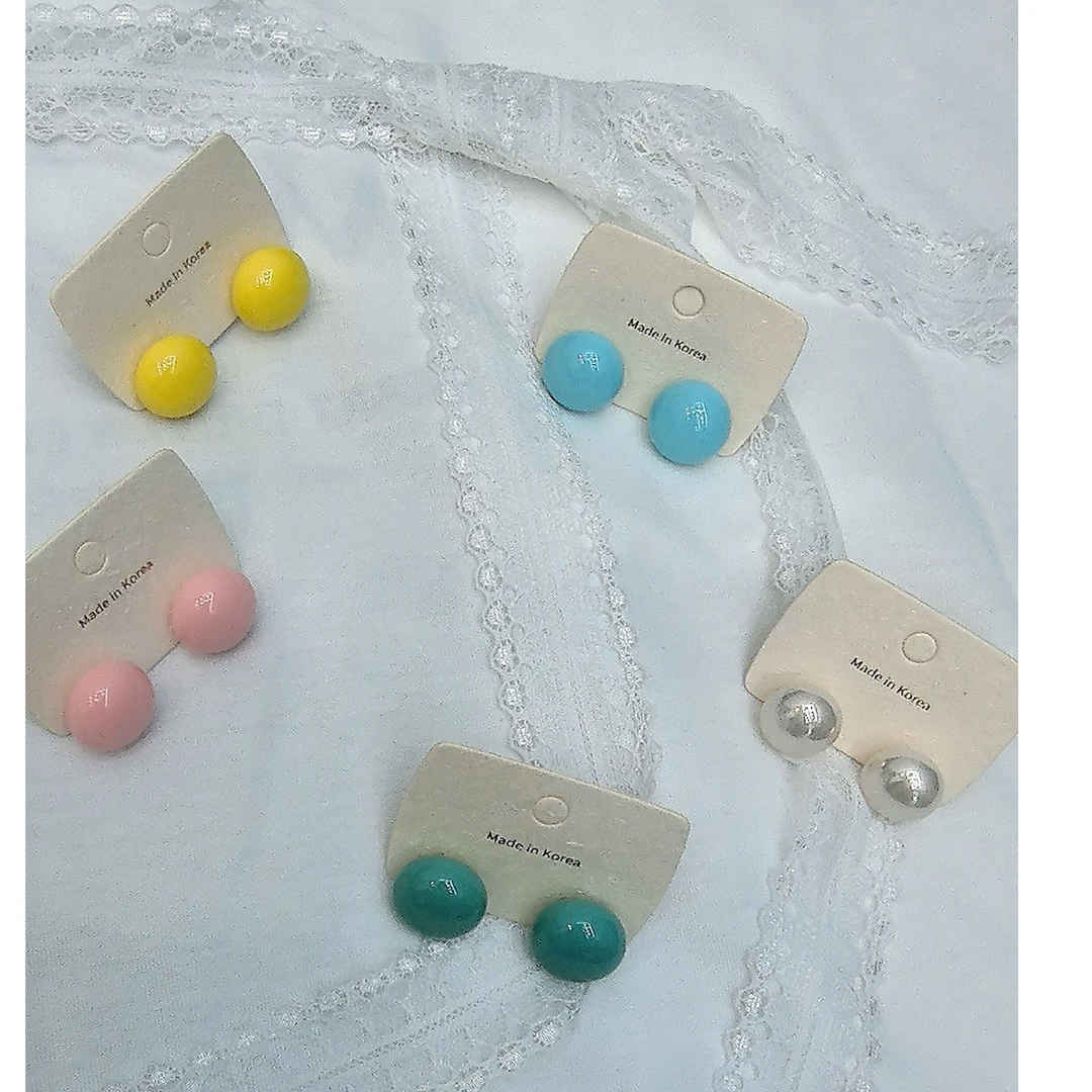 合金耳饰 925银纯银气质耳钉时尚女耳饰圆球耳环新款高级感小众