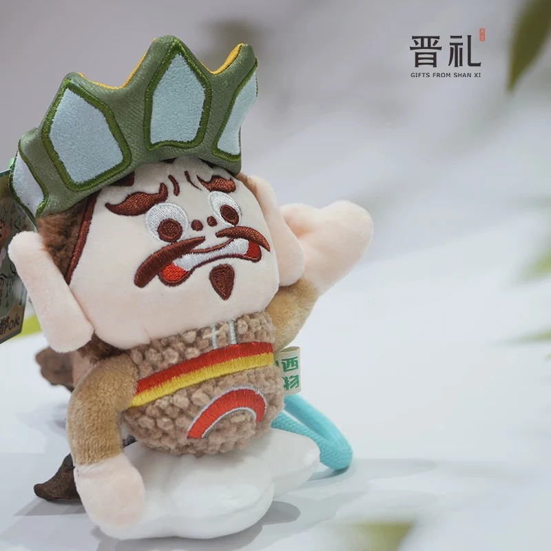 晋礼山西文创古建彩塑像玉皇庙亢金龙善化寺广目天王毛绒钥匙扣