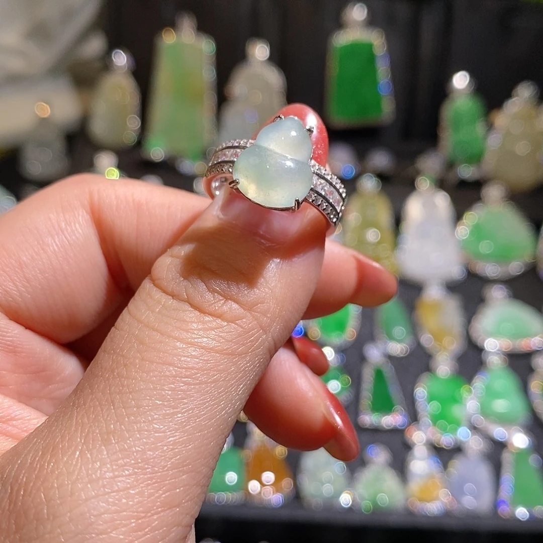 颈饰银S925镶嵌翡翠Z*9天然翡翠