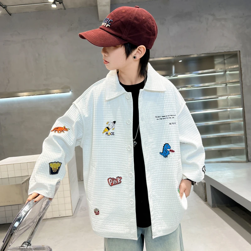 儿童装男童外套春秋款2025新款中大童秋季男孩秋装休闲酷帅衣服潮