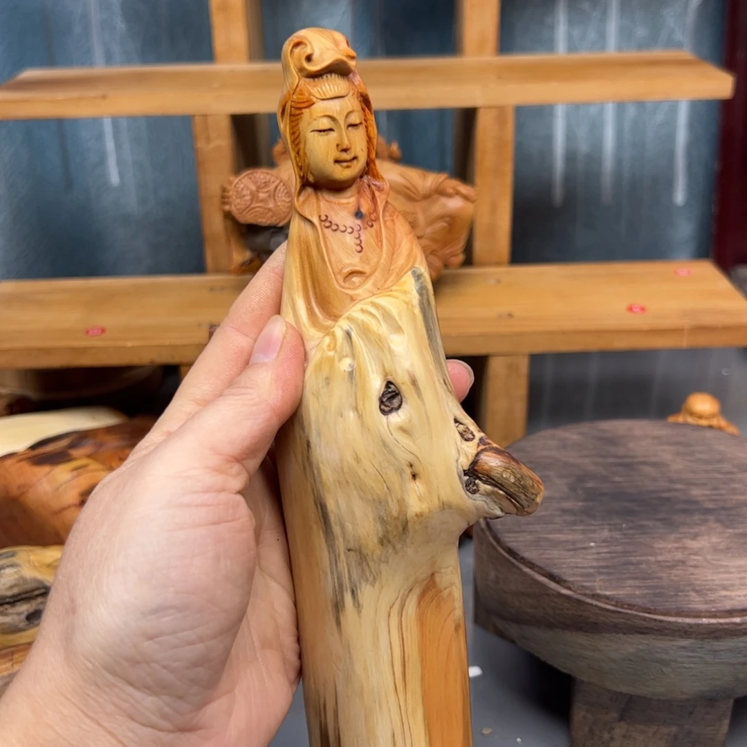 在***子柏木崖柏木摆件手把件
