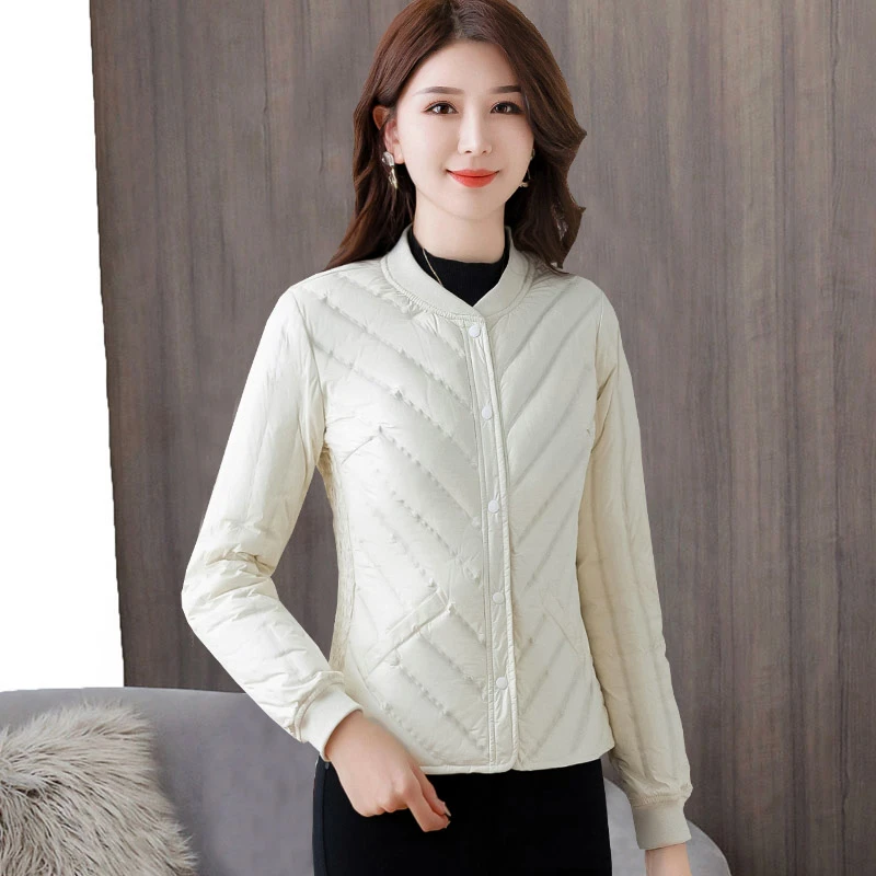 2025秋冬新款修身长袖羽绒内胆女轻薄内搭显瘦保暖短款打底羽绒服