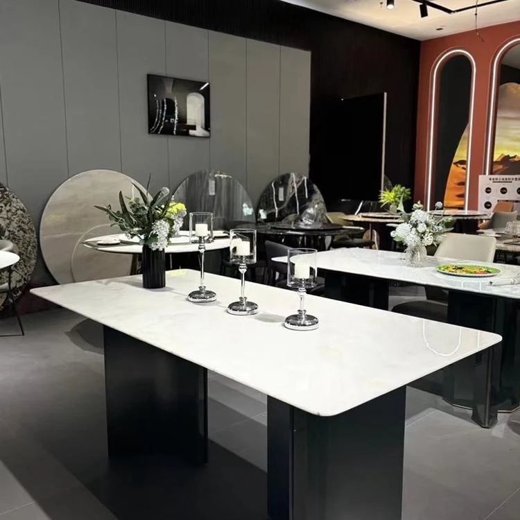 【新芬迪白】奢石餐桌--意大利进口