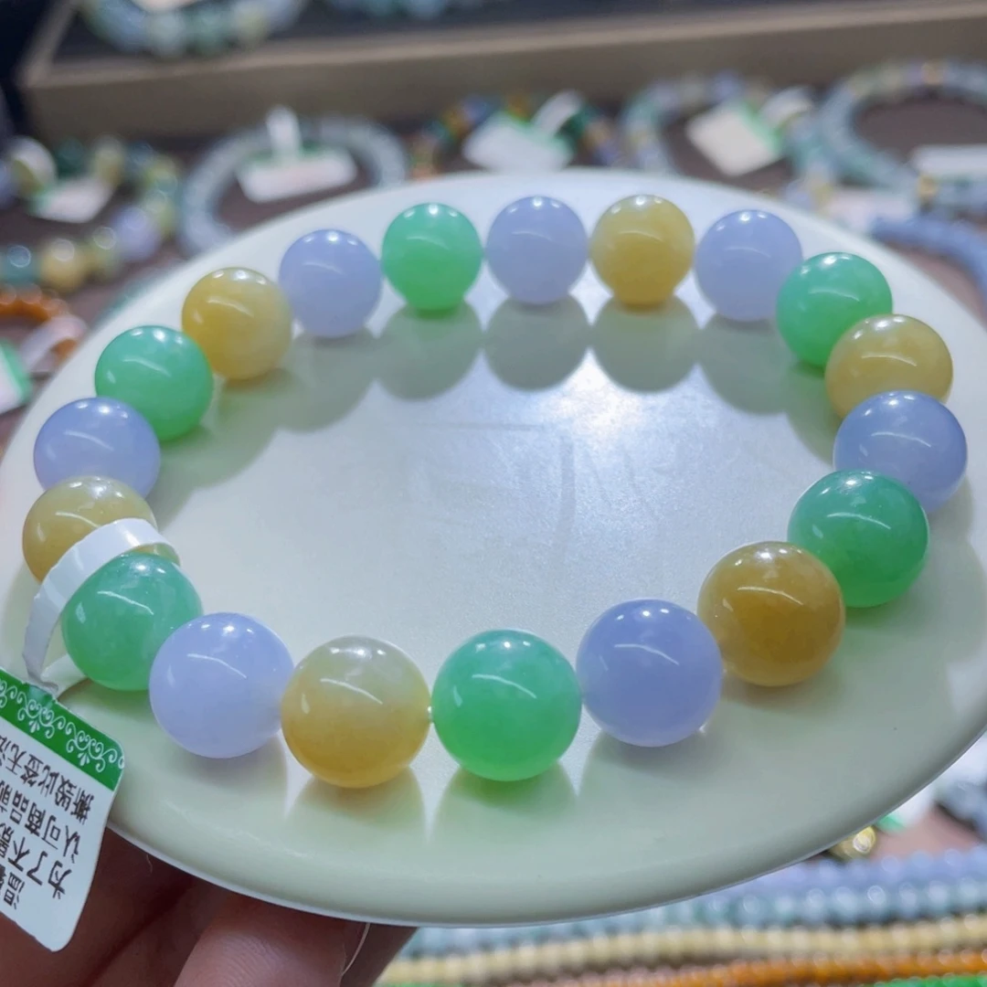 未镶嵌手链翡翠三彩卡10