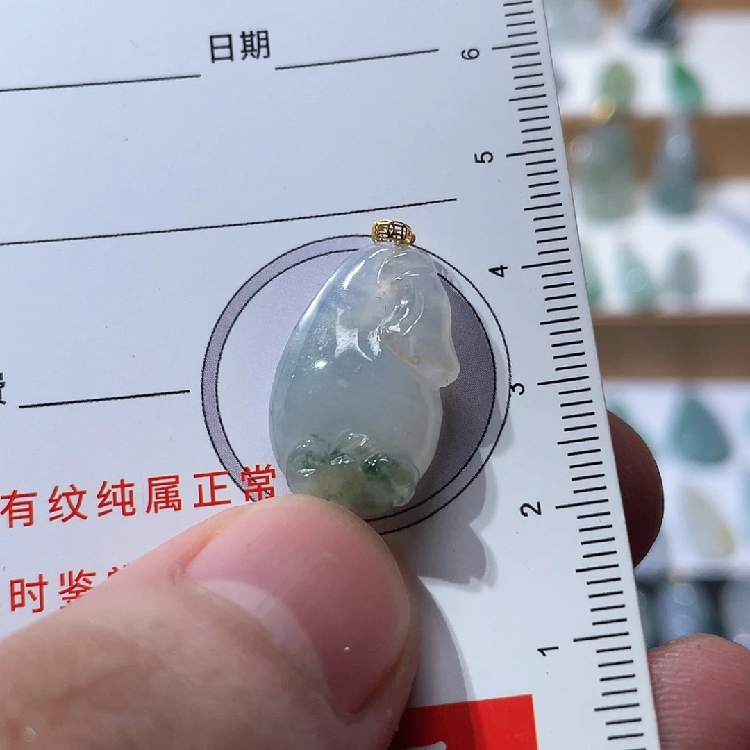 翡翠未镶嵌颈饰天然缅甸翡翠A货钱袋子