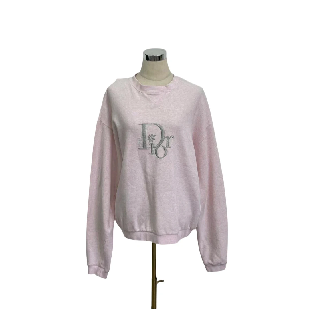 99新 DIOR/迪奥 yy粉色logo卫衣 L码/303173