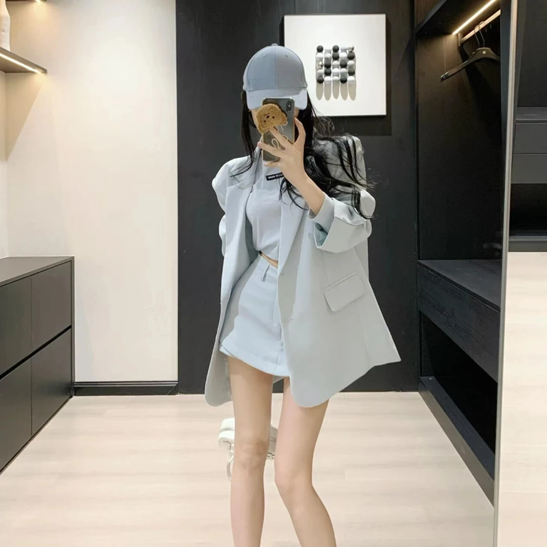 【甜星】2025夏季时尚款韩系内搭显瘦洋气通勤宽松外套百搭韩版裙女