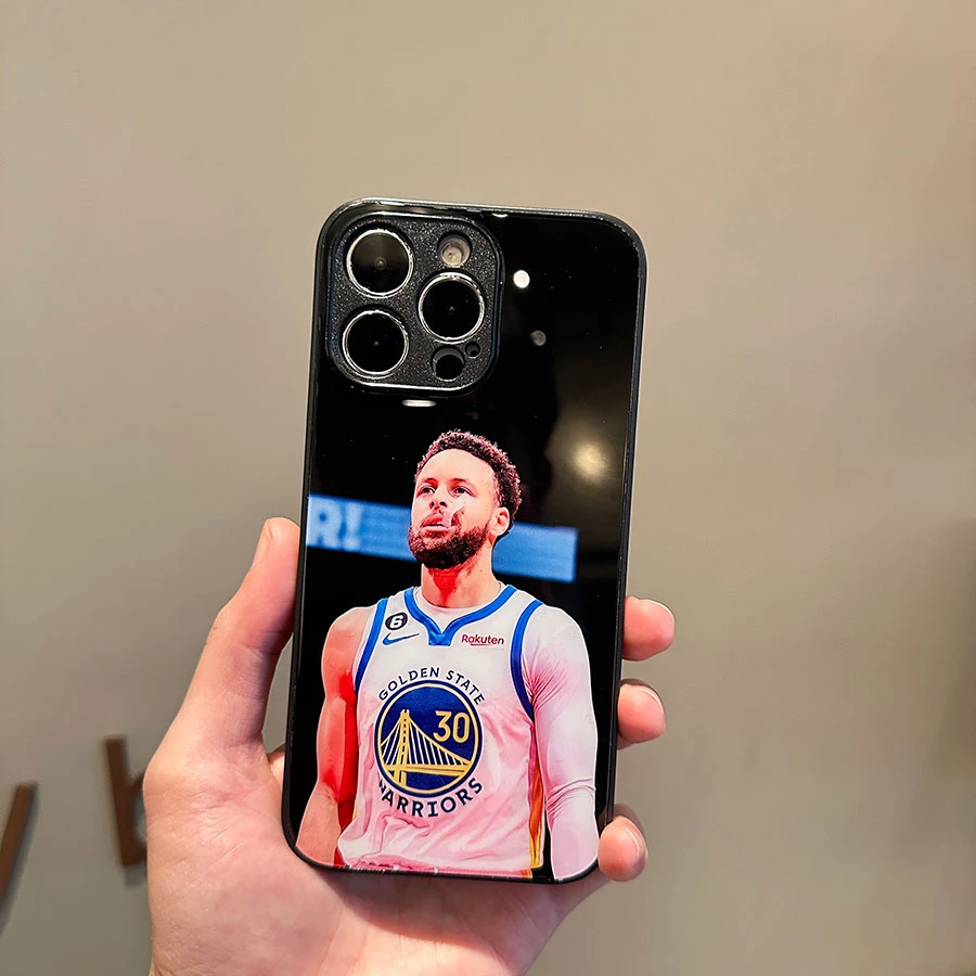 库里篮球钢化玻璃手机壳适用苹果/华为/荣耀/VIVO/OPPO小米配件