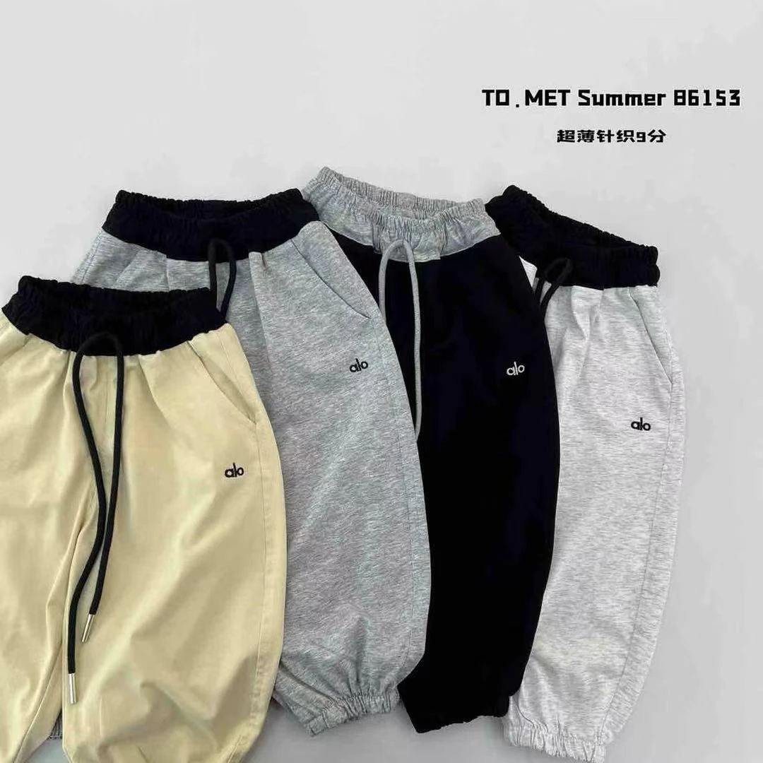 正常版夏季运动裤针织裤男童休闲裤薄运动长裤