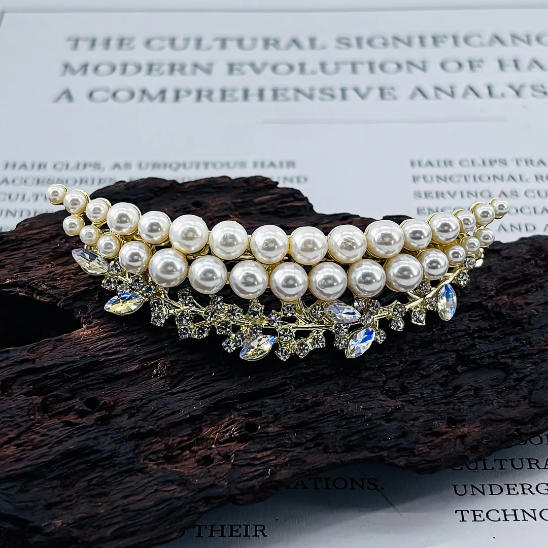 【HP·轻奢】珍珠皇冠白色弹夹7.5CM-1039