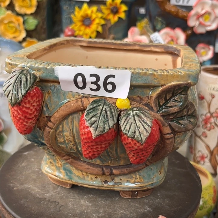 紫砂花盆粗陶材质多肉花盆