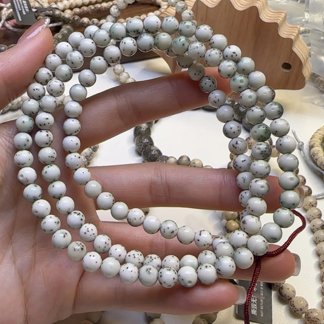 星月菩提手串石玉龙蛋108长条卡6.5