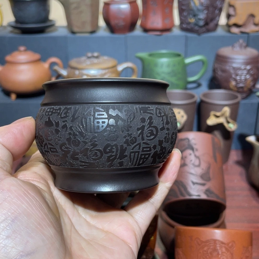 原矿紫砂手工主人杯