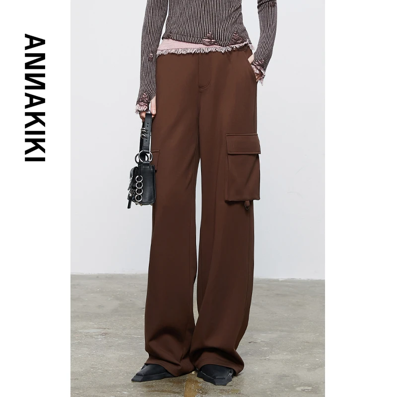 【COCO精选】ANNAKIKI 磨毛立体袋宽松工装裤 3D4B1233H847