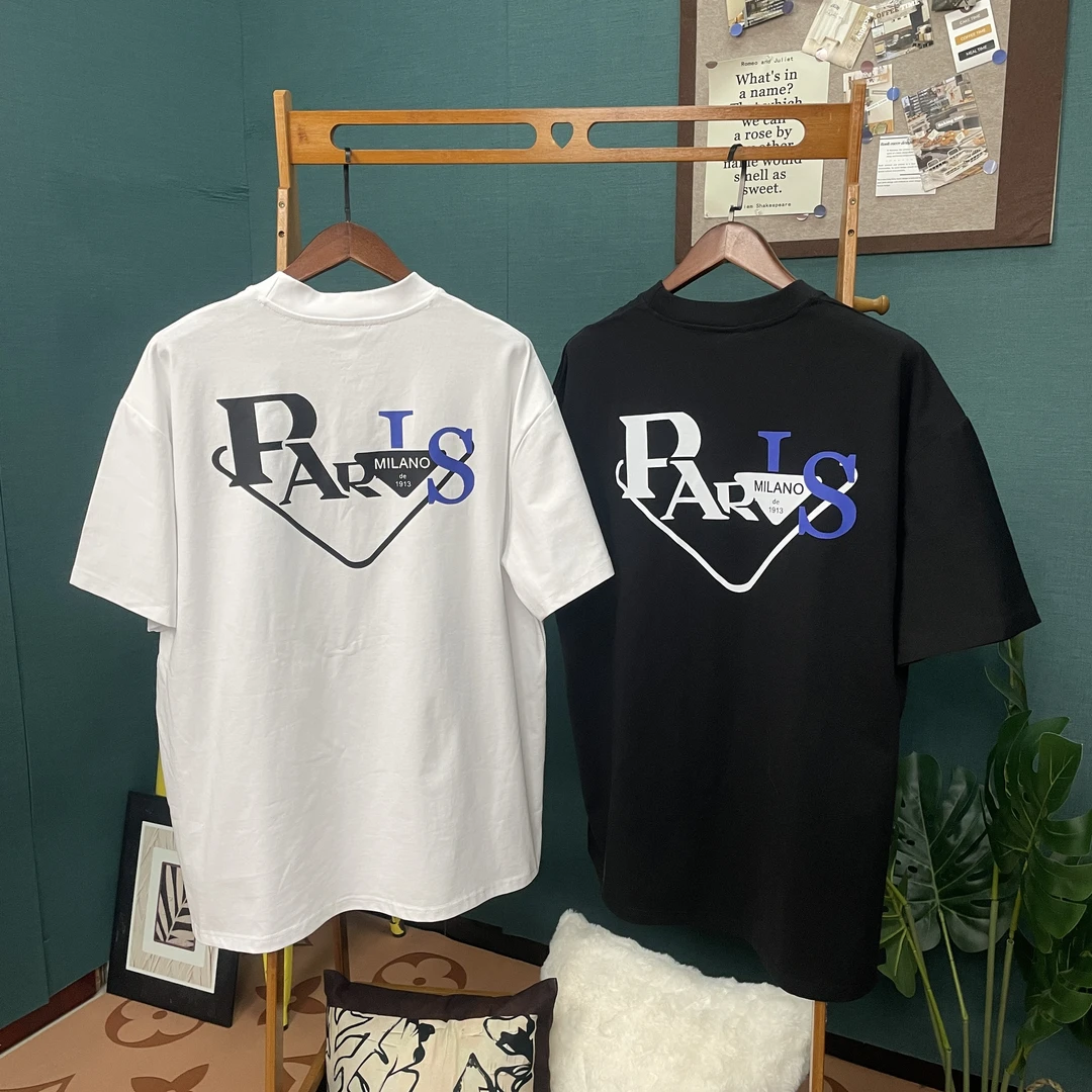 200-350斤加肥加大欧码轻奢欧洲站夏季重磅男短袖T恤宽松圆领