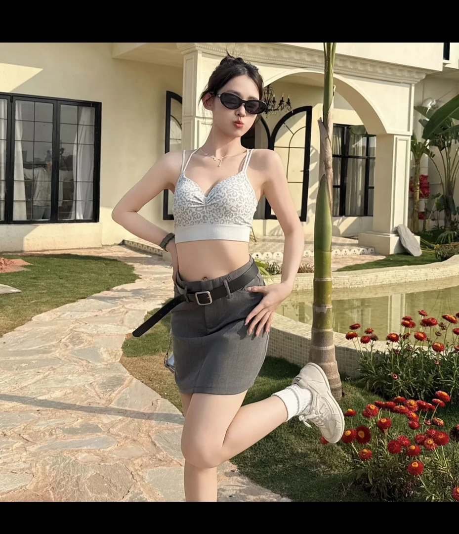 大码文胸m设计感固定一体杯美背内衣无钢圈抹胸内搭打底外穿高弹