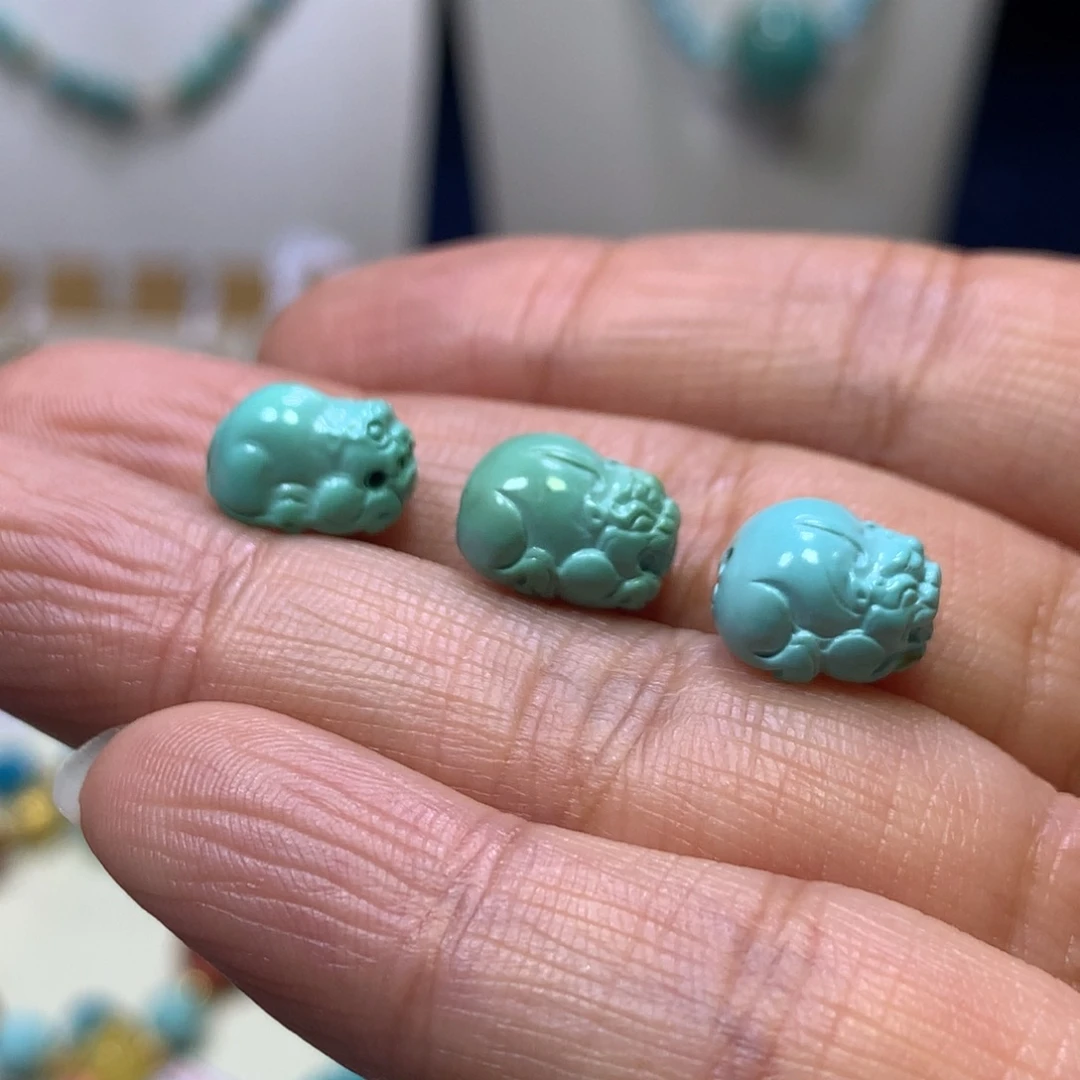 兰***尊绿松石未镶嵌配饰