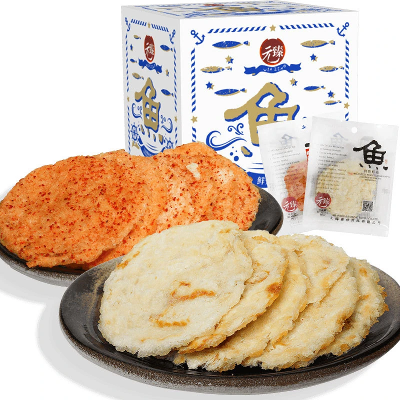休闲零食鲜烤鳕鱼片10g*20袋盒装