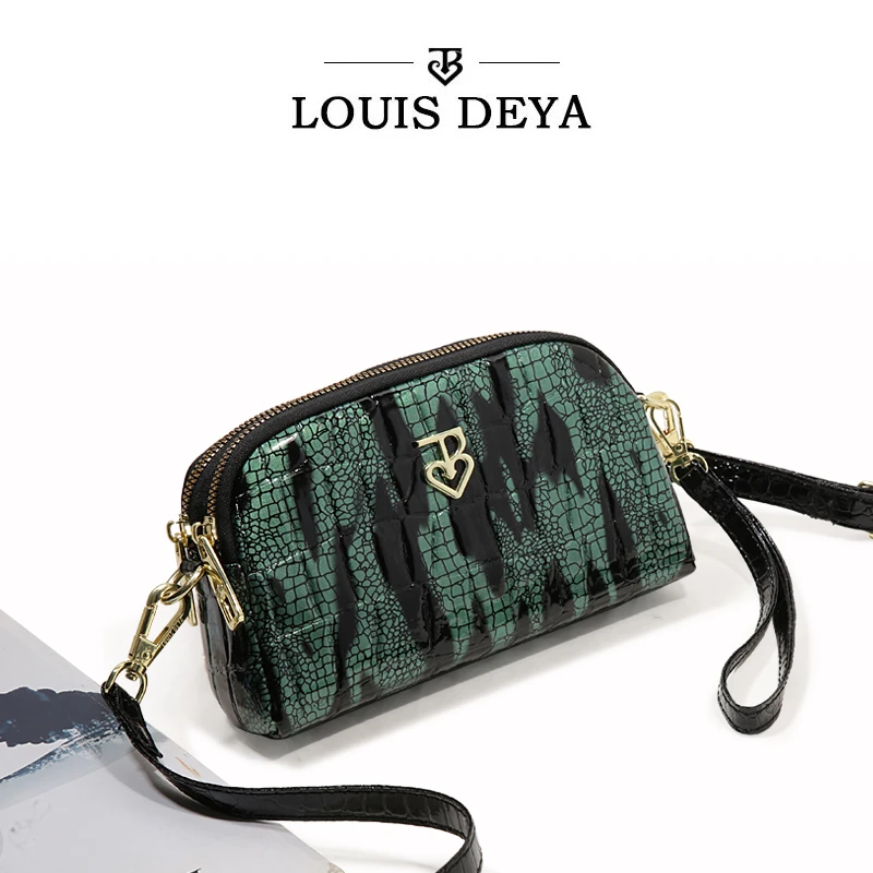 新款轻奢风鳄鱼纹手拿包多隔层手机包斜挎包