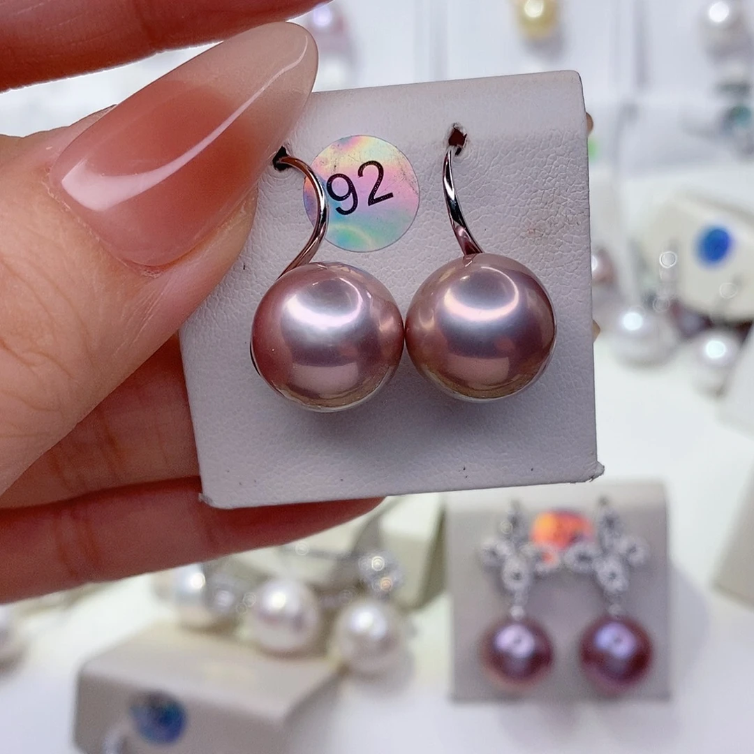 *****银S925镶嵌淡水珍珠耳饰