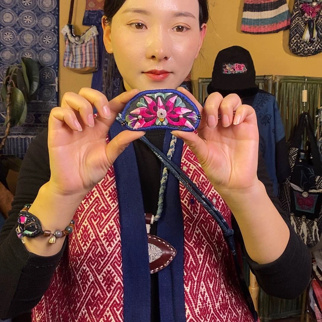 织绣手工制作发夹