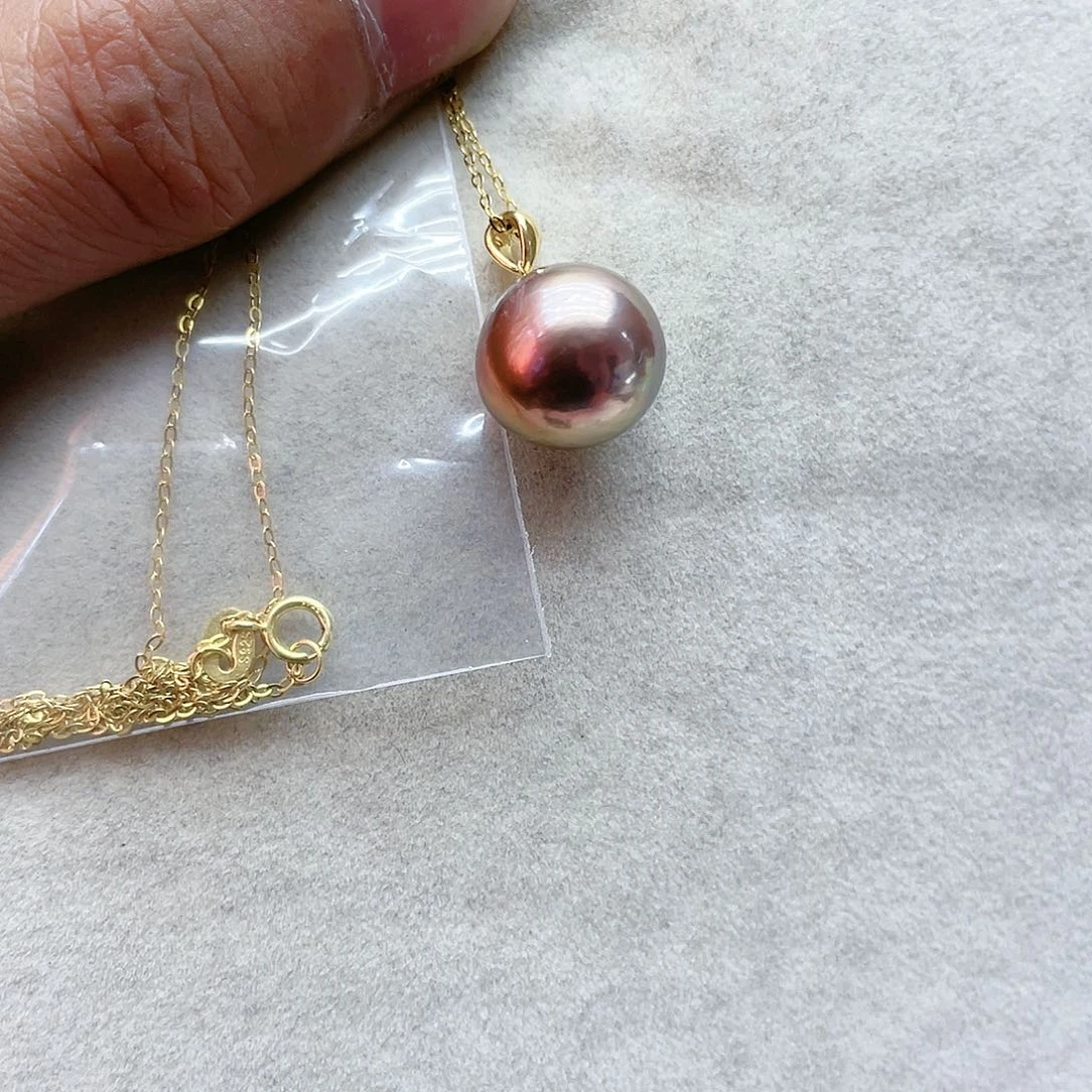 淡水珍珠颈饰18K金镶嵌