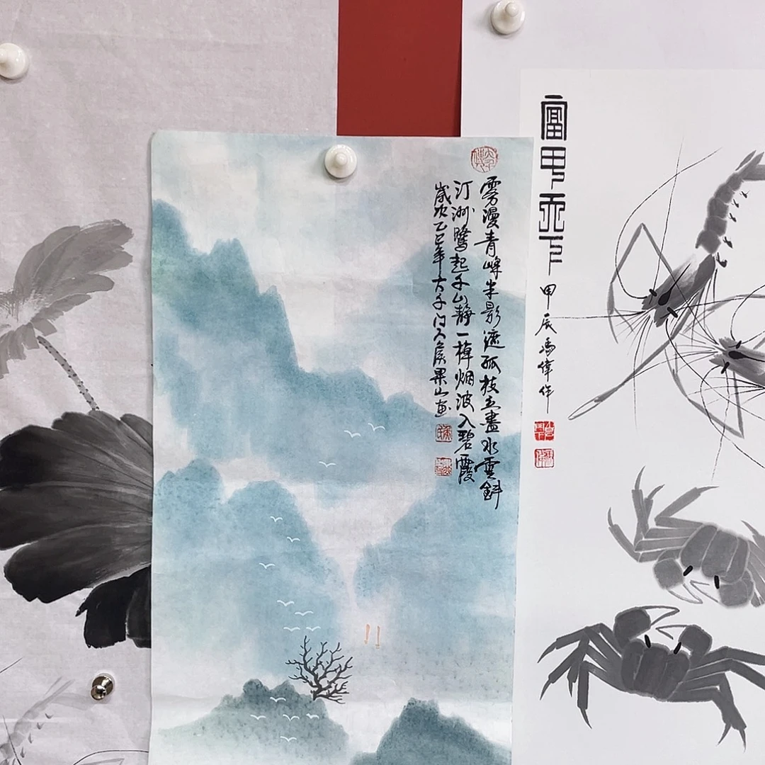 东***城国画冯伟老师手绘国画作品音浩