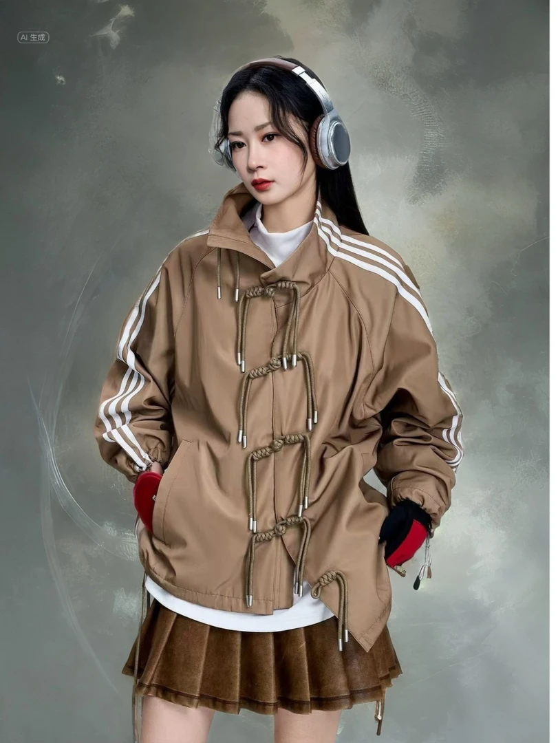 美式复古防水冲锋衣设计师男装高级感春季女装情侣款vintage外套