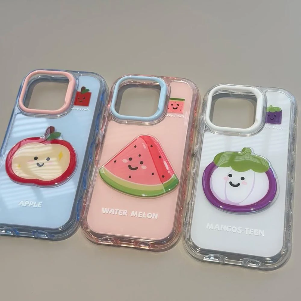 奥菲顿趣味水果表情适用iPhone16/15波纹果冻14手机壳苹果13/12套