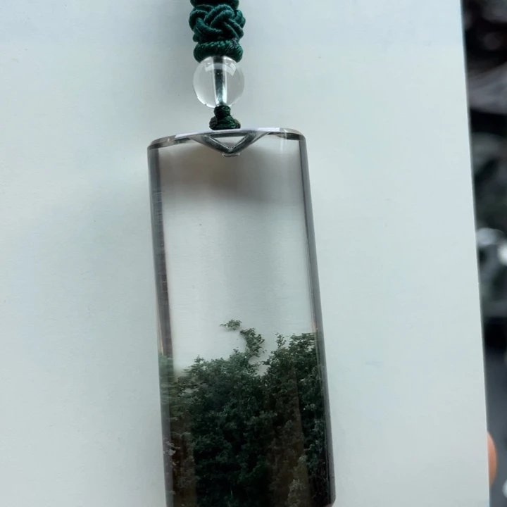 颈饰未镶嵌水晶绿幽灵聚宝盆柱子定制
