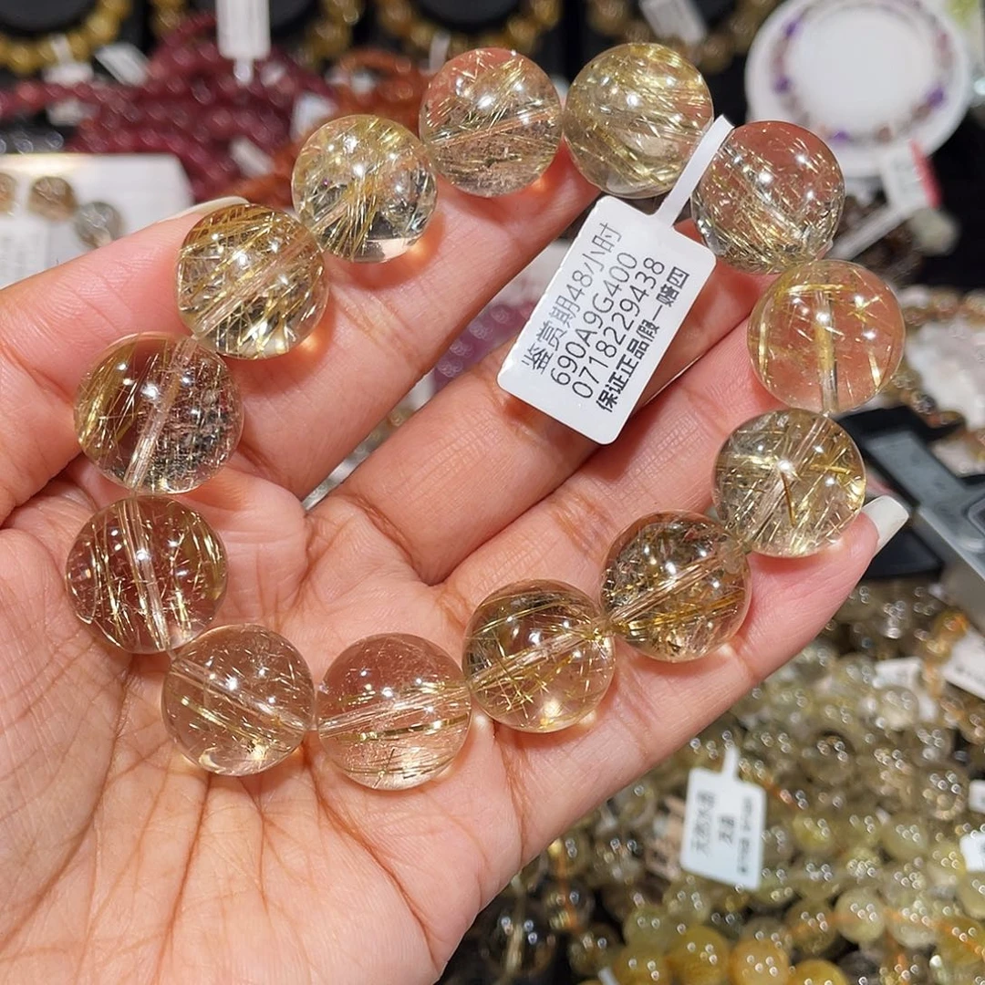 手串未镶嵌发晶已实名金发16.4m