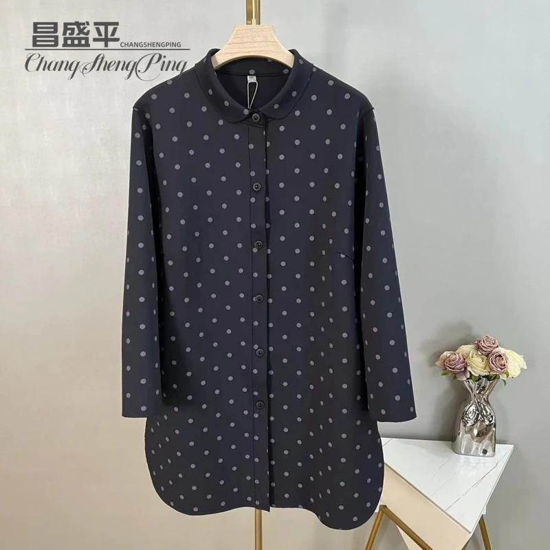 【空气棉外搭开衫】经典时尚中青年女装春款设计师春季印花满印翻领