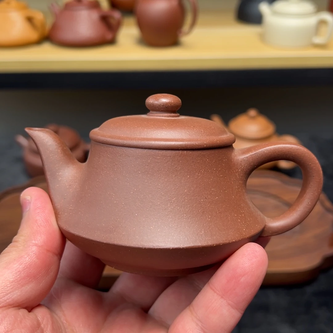 紫砂茶壶150cc老紫泥一帆风顺