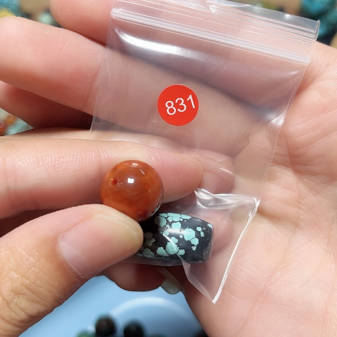 桥****未镶嵌圆珠桶珠老型手串！！玛瑙/玉髓