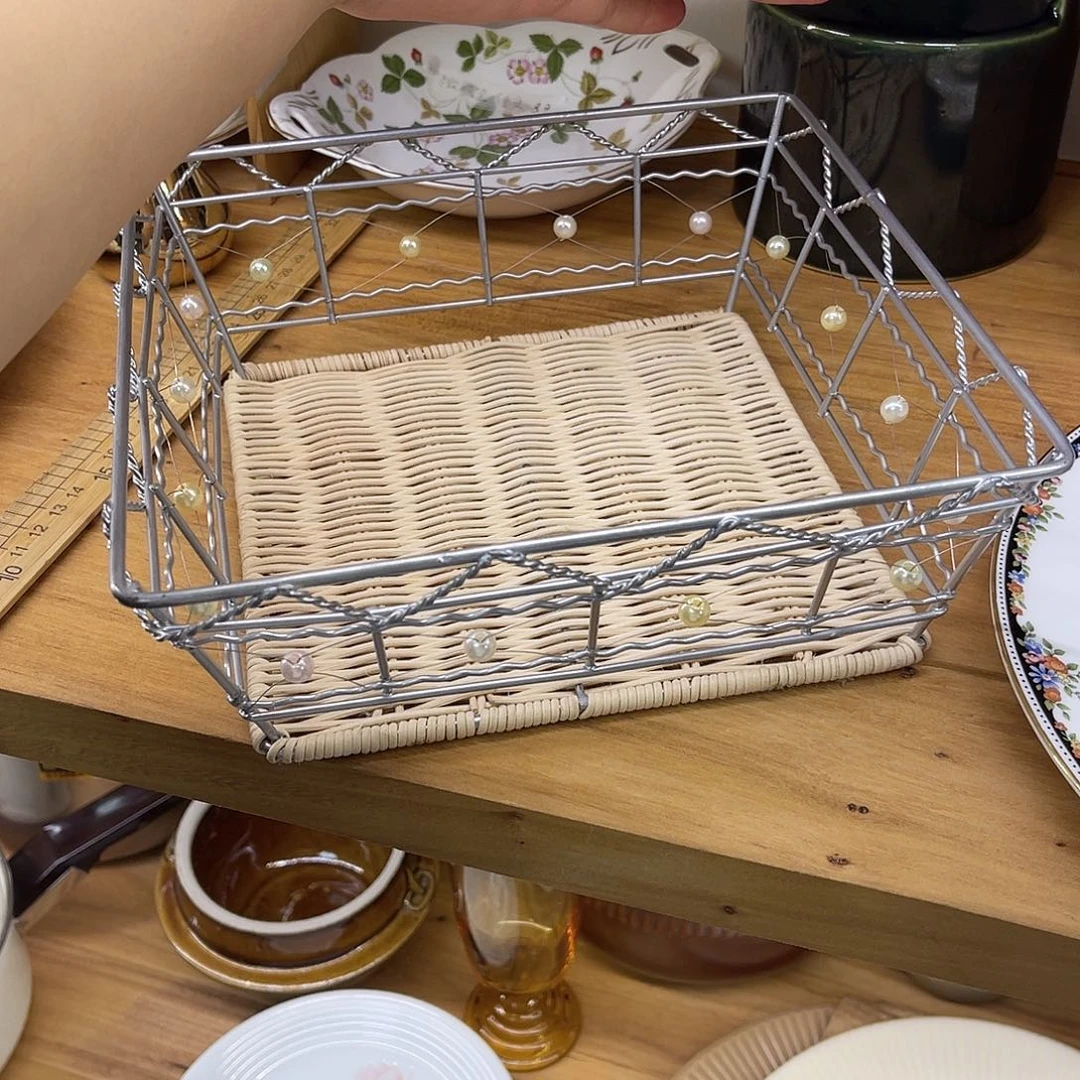 瓷片收纳筐子收纳盘子的17