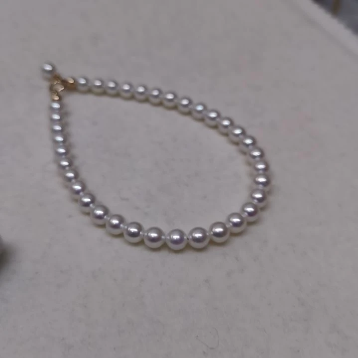 淡水珍珠耳饰合金浅*