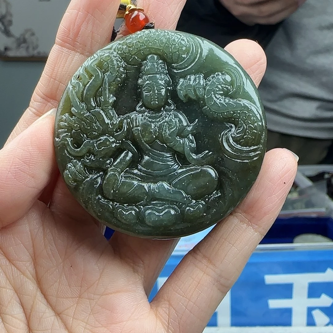 和田玉未镶嵌颈饰有棉放漏不退不换