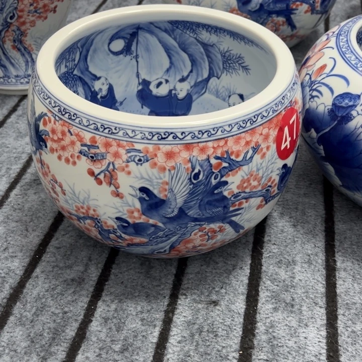秋***日纪念瓷器喜上眉梢聚宝盆