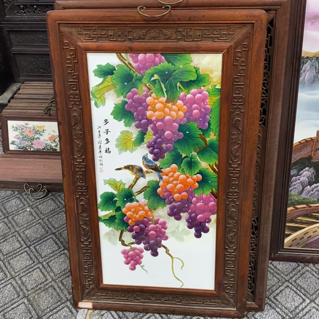 瓷片100*60 景德镇瓷板画柴窑烧制