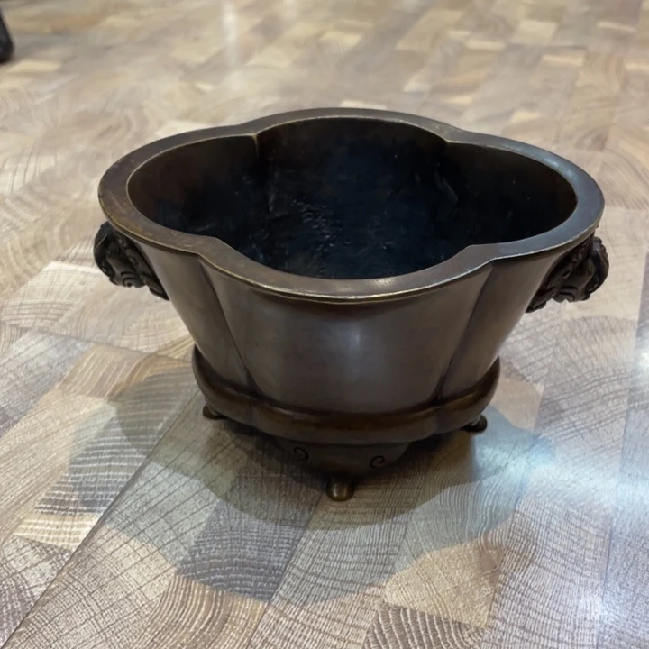 铜香炉茶道具摆件摆件