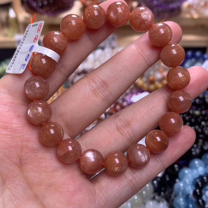 未镶嵌手串水晶9.9金莎橙月光