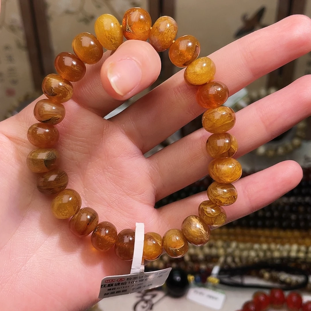 琥珀未镶嵌裸石抚顺琥珀10➕手串蜜蜡